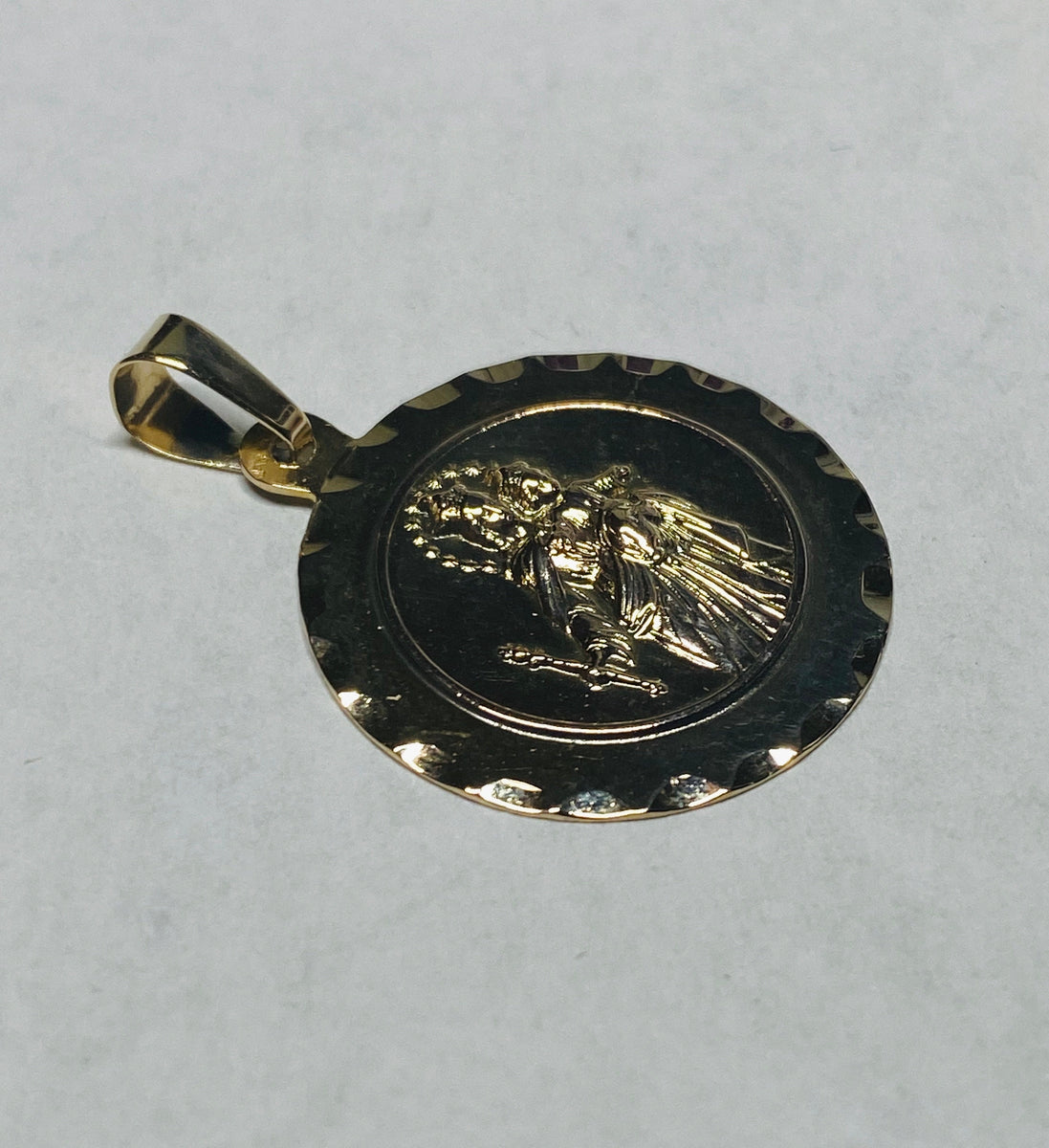 Vintage 14 Karat Yellow Gold Our Lady of Mount Carmel Medal – G & W