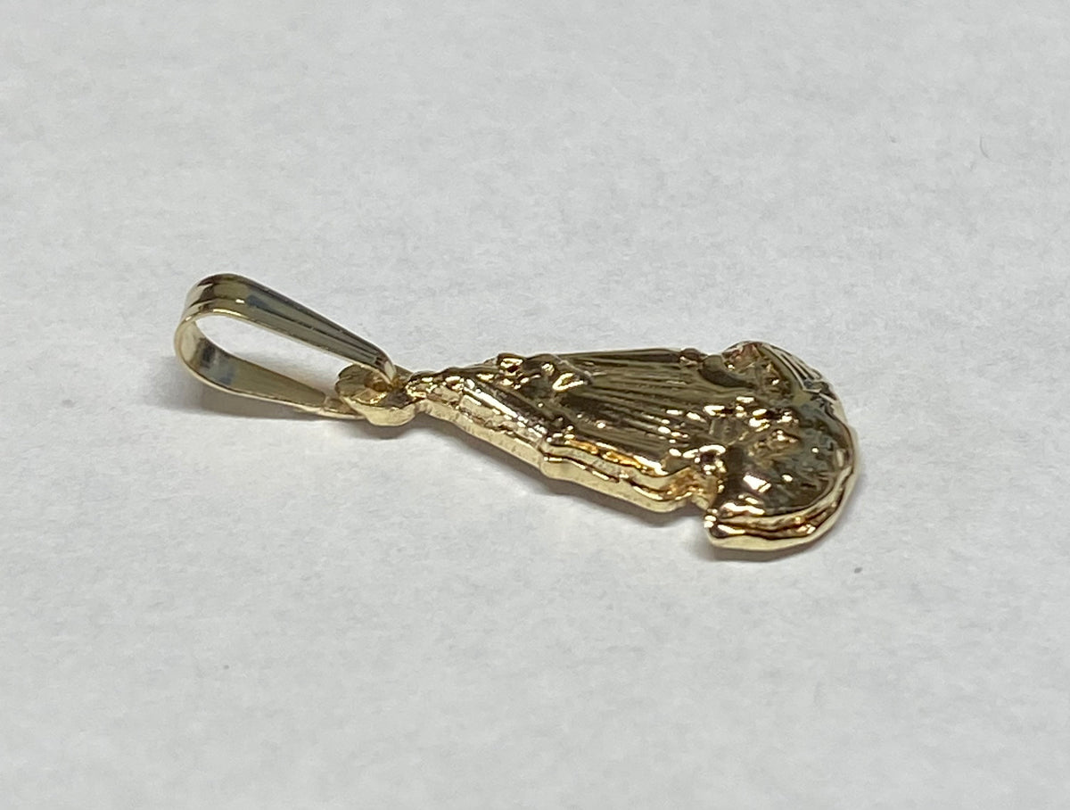 14 Karat Yellow Gold Our Lady of Charity "Caridad del Cobre" Pendant ...