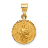 18k Yellow Gold Solid Saint Jude Medal Charm Pendant