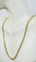 14K Yellow Gold 3.8mm Rope Chain 18" Necklace