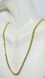 14K Yellow Gold 3.8mm Rope Chain 18" Necklace