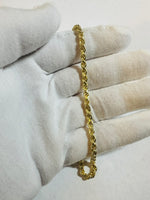14K Yellow Gold 3.8mm Rope Chain 18" Necklace