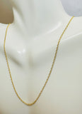 14K Yellow Gold Filled 18" Loose Rope Pendant Chain (1mm width)