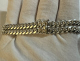 Sterling Silver Miami Cuban Link Saint Jude "San Judas Tadeo" ID Bracelet