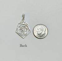 Sterling Silver Pentagon Shaped "15" Charm