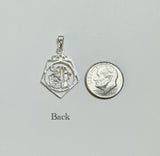 Sterling Silver Pentagon Shaped "15" Charm