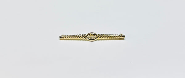 Vintage 1950's Gold-Filled Bar Pin Brooch with Genuine Diamond