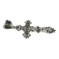 Sterling Silver Embellished Filigree Ornate Design INRI Cross Pendant