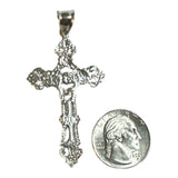 Sterling Silver Embellished Filigree Ornate Design Cross Pendant