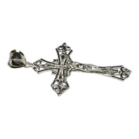 Sterling Silver Ornate Filigree 2.40" Crucifix Pendant