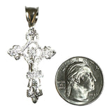 Sterling Silver Embellished Filigree Crucifix Pendant