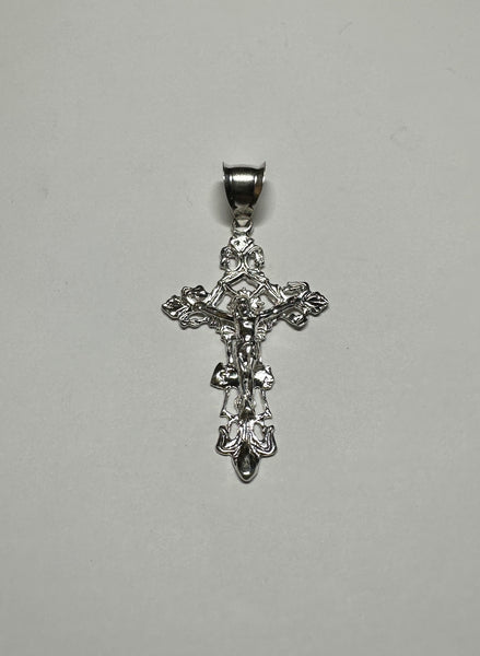 Sterling Silver Embellished Filigree Crucifix Pendant