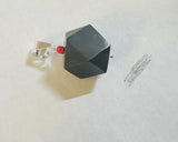 Sterling Silver Genuine 15mm Azabache Jet Pendant