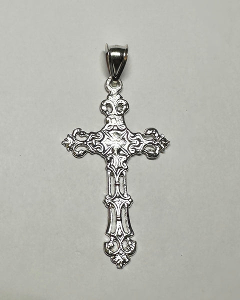 Sterling Silver Ornate Filigree Cross Pendant