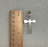 Sterling Silver & 14 Karat Yellow Gold 2" INRI Crucifix Pendant