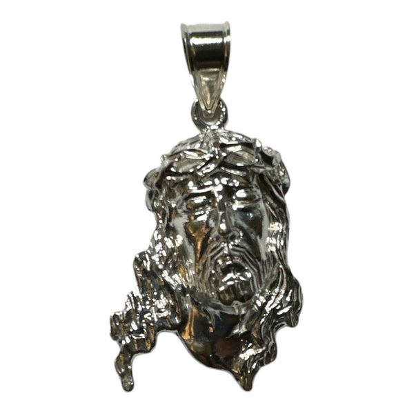 Sterling Silver Face of Jesus Pendant