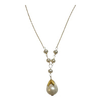 14 Karat Yellow Gold & Freshwater Pearl 16" "Y" Necklace