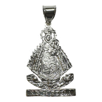 Sterling Silver Our Lady of Regla "Virgen de Regla" 2.65" Pendant