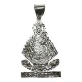 Sterling Silver Our Lady of Regla "Virgen de Regla" 2.65" Pendant