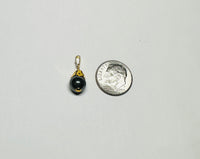 14 Karat Yellow Gold 8mm Pendant (Available in Jade, Turquoise, Hematite, Tiger's Eye or Coral)