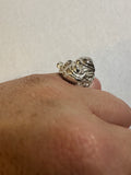 Vintage Heavy Sterling Silver Bulldog Ring (23.40 grams)