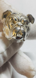 Vintage Heavy Sterling Silver Bulldog Ring (23.40 grams)