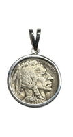 Sterling Silver Pendant with Vintage Buffalo Nickel