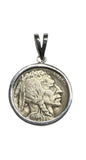 Sterling Silver Pendant with Vintage Buffalo Nickel