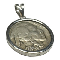 Sterling Silver Pendant with Vintage Buffalo Nickel