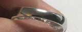 Vintage NOS 1980's 14 Karat White Gold 1/4 Carat TW (G-SI1) Genuine Diamonds Man's Cluster Ring