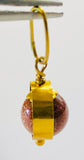 Vintage NOS 1960's 18K Goldstone Venturina Spinner Charm (6mm or 7mm)
