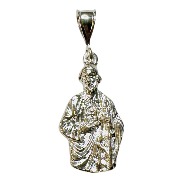 Sterling Silver Saint Jude "San Judas Tadeo" Pendant Charm