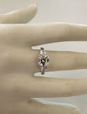 Sterling Silver 3-Cubic Zirconia Asscher-cut Engagement Ring