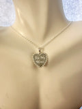 Sterling Silver "For My Mom Thanks For Everything" Heart Pendant with 18" Cable Link Chain