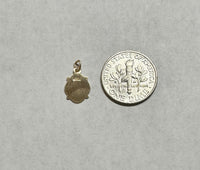 14 Karat Yellow Gold Therese of Lisieux "Little Flower" 0.40" x 0.32" Dainty Medal