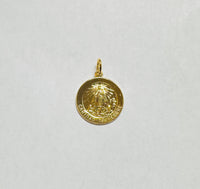 Sterling Silver 18K Yellow Gold-Plated 18.3mm (0.72") Our Lady of Charity "Caridad del Cobre" Medal