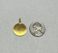 Sterling Silver 18K Yellow Gold-Plated 18.3mm (0.72") Our Lady of Charity "Caridad del Cobre" Medal