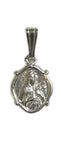 Sterling Silver Saint Therese of Lisieux "Little Flower" 0.61" x 0.32" Dainty Medal