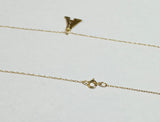 14 Karat Yellow Gold Block Initial Letter Pendant (available with or without chain)