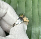 Sterling Silver Saint Michael Protect Us Badge Signet Man's Ring