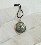 Antiqued Sterling Silver 13.8mm Saint Anthony Medal