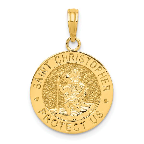 Charms Collection 14k Saint Christopher Medal Pendant K5079