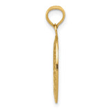 14 Karat Yellow Gold Polished Solid Saint Christopher Medal Oval Pendant