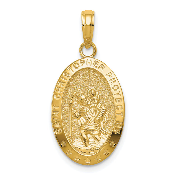 Charms Collection 14k Saint Christopher Medal Pendant K5082