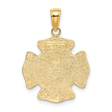 Core Gold 14k Two-tone Saint Florian Medal Pendant
