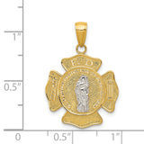 Core Gold 14k Two-tone Saint Florian Medal Pendant