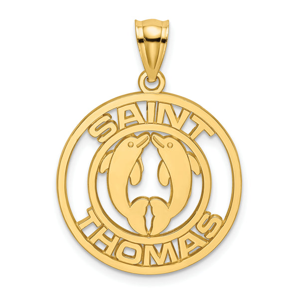 Charms Collection 14K SAINT THOMAS w/ Dolphins Charm K7849