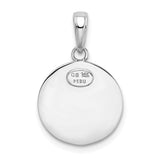 Charms Collection 14k White Gold Saint Christopher Medal Charm M1454W