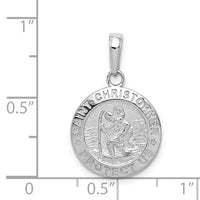 Charms Collection 14k White Gold Saint Christopher Medal Charm M1454W