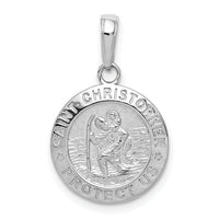 Charms Collection 14k White Gold Saint Christopher Medal Charm M1454W